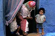 Mother and children.  Tangier, Morocco.  1977